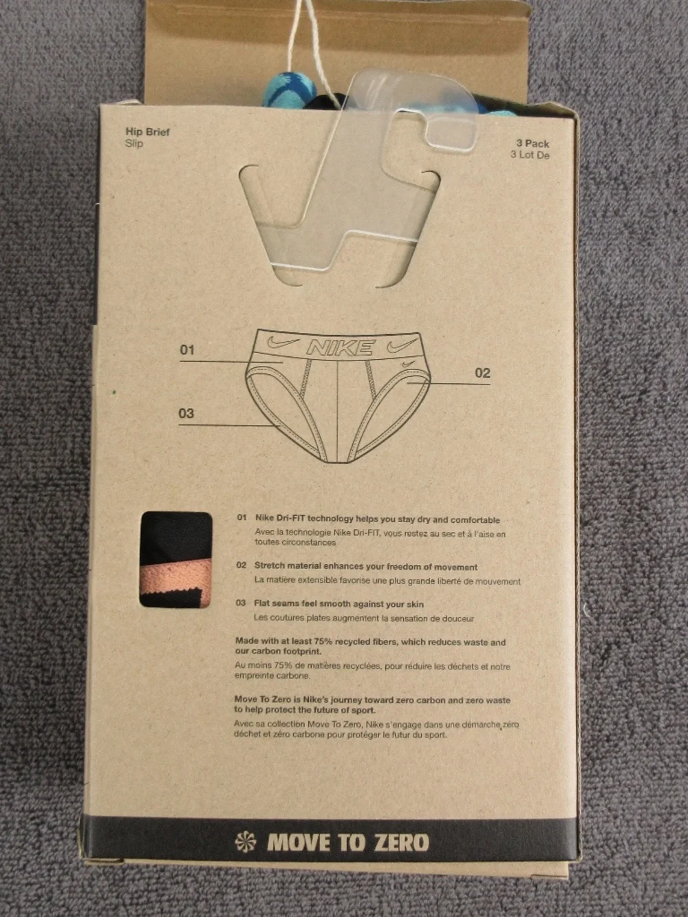Men's Nike Dri-FIT Essential Micro Hip Briefs - unique colorful waistbands